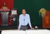 Ông Phạm Phú Trường Giang, Phó Giám đốc Sở Y tế phát biểu tại cuộc họp Ban Chỉ đạo phòng chống dịch COVID-19 ngành Y tế.
