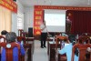 Bác sĩ Lê Phúc Hiển, Phó Trưởng Khoa Phòng chống bệnh truyền nhiễm - Kiểm dịch y tế quốc tế (CDC Cần Thơ) trình bày tại lớp tập huấn.