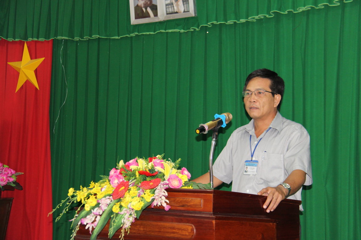 BS.CKI Lý Ngọc Trung, Phó Giám đốc Trung tâm Kiểm soát bệnh tật TP Cần Thơ phát biểu khai mạc lớp tập huấn