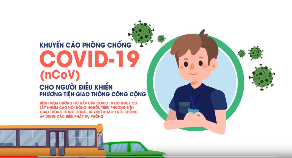 Khuyến cáo phòng chống COVID-19 (nCoV) cho người điều khiển phương tiện giao thông công cộng
