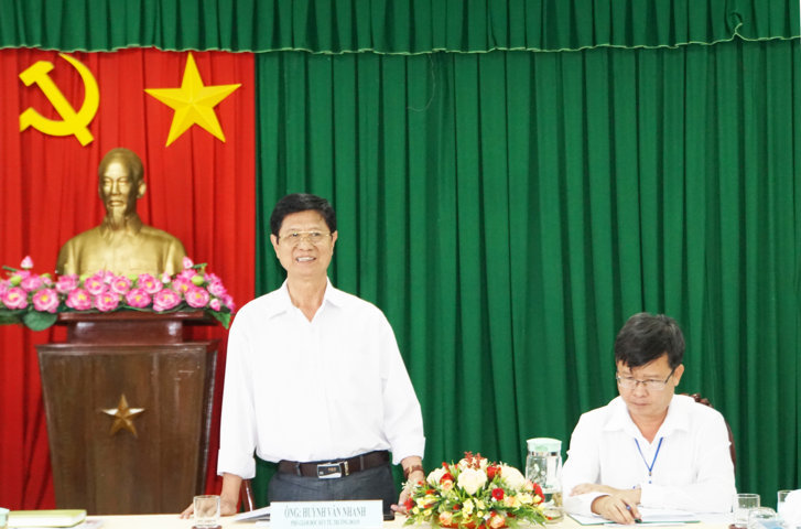 BS.CKI Huỳnh Văn Nhanh, Phó Giám đốc Sở Y tế TP Cần Thơ phát biểu chỉ đạo tại buổi kiểm tra.