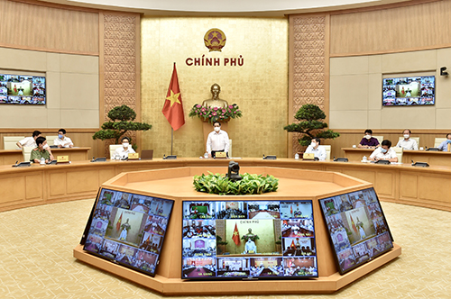 Thủ tướng Phạm Minh Chính, phát biểu chỉ đạo tại điểm cầu Chính phủ.