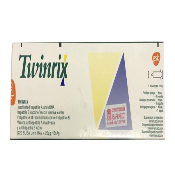 Vắc xin TWINRIX 1ml (Bỉ) phòng bệnh viêm gan A+B