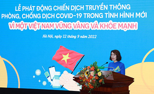 Thứ trưởng Bộ Y tế PGS.TS Nguyễn Thị Liên Hương phát biểu tại buổi Lễ phát động. Ảnh: Internet