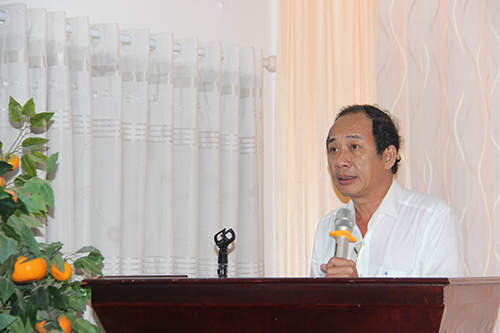 Ông Phạm Phú Trường Giang, Phó Giám đốc Sở Y tế phát biểu tại hội nghị.