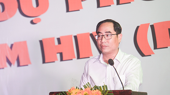 Thạc sĩ Lâm Hoàng Dũng, Phó Giám đốc Trung tâm Kiểm soát bệnh tật phát biểu khai mạc tại sự kiện. Ảnh: Lê Huy