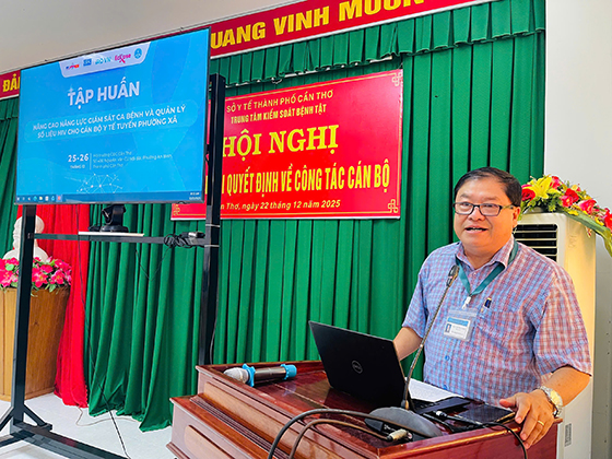 Ông Trần Trường Chinh, Phó Giám đốc Trung tâm Kiểm soát bệnh tật phát biểu khai mạc.