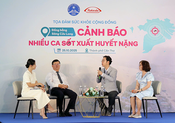 Các chuyên gia y tế cập nhật tình hình SXHD trên toàn vùng ĐBSCL tại một tọa đàm sức khỏe được tổ chức tại TP. Cần Thơ.