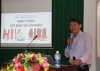 Ông Dáp Thanh Giang, Trưởng khoa Phòng chống HIV/AIDS, CDC Cần Thơ phát biểu tại lớp tập huấn.