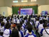 Các học sinh trường THPT An Khánh tham gia buổi truyền thông.