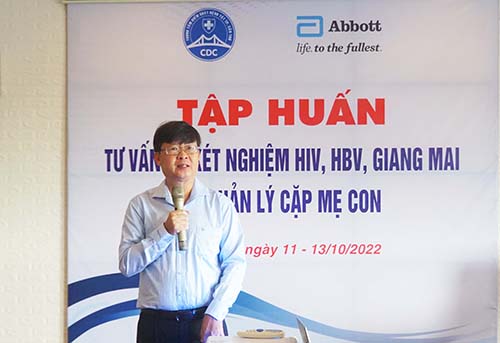 Ông Huỳnh Minh Trúc, Giám đốc Trung tâm Kiểm soát bệnh tật, phát biểu khai mạc.