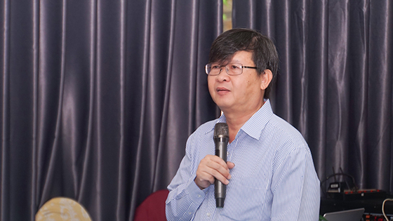 Ông Huỳnh Minh Trúc, Giám đốc CDC Cần Thơ phát biểu khai mạc lớp tập huấn.