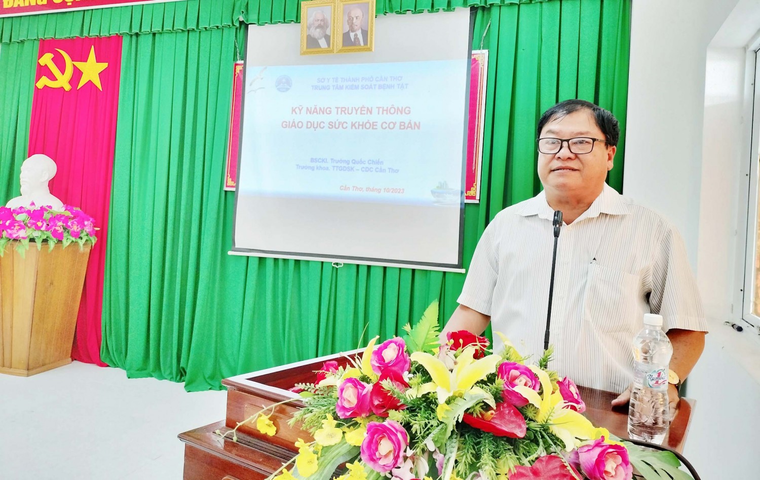 Ông Trần Trường Chinh, Phó Giám đốc Trung tâm Kiểm soát bệnh tật phát biểu khai mạc.