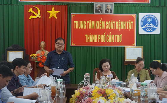 Ông Trần Trường Chinh, Phó Giám đốc Trung tâm kiểm soát bệnh tật phát biểu khai mạc.