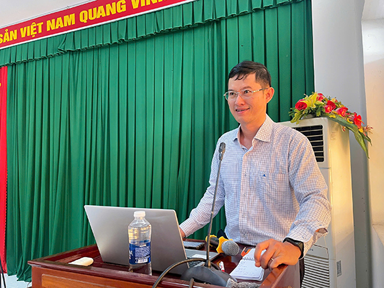 Ông Hà Tấn Vinh, Phó Giám đốc CDC Cần Thơ phát biểu khai mạc hội nghị.